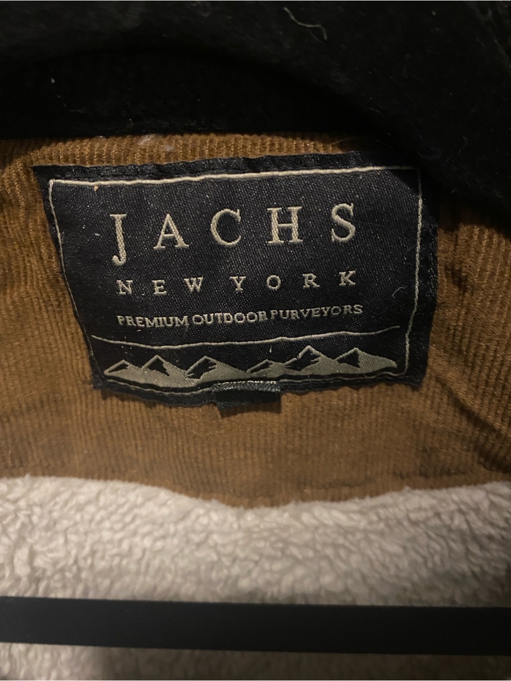 Jachs Black Jacket/Shirt with White Sherpa lining and Brown Trim - Picture 2 of 3